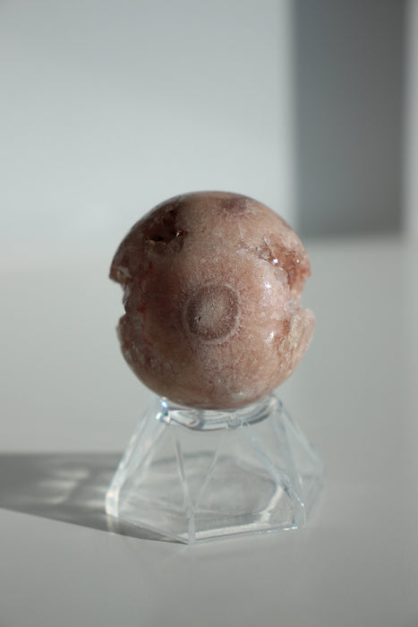 Soft Pink Amethyst Sphere with Druzy - Mini