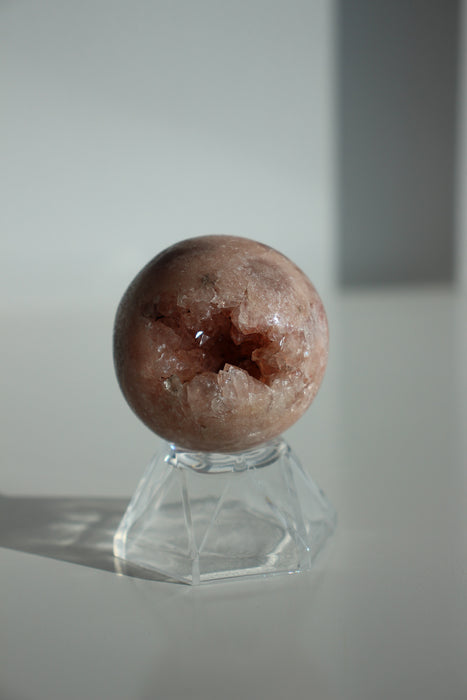 Soft Pink Amethyst Sphere with Druzy - Mini