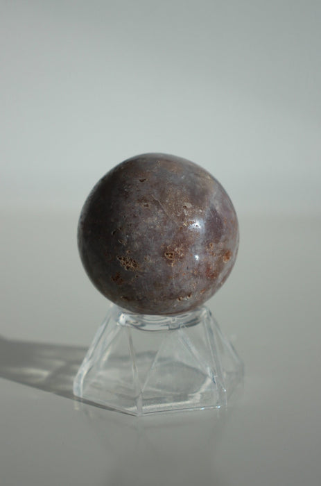 Pink and purple mini amethyst sphere with druzy mouth