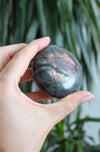 Purple Flash Labradorite Palm Stone. 23 Urban. Dubai Crystals. 