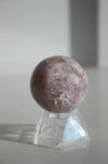 Shimmering purple and white mini amethyst sphere with sparkling crystal points