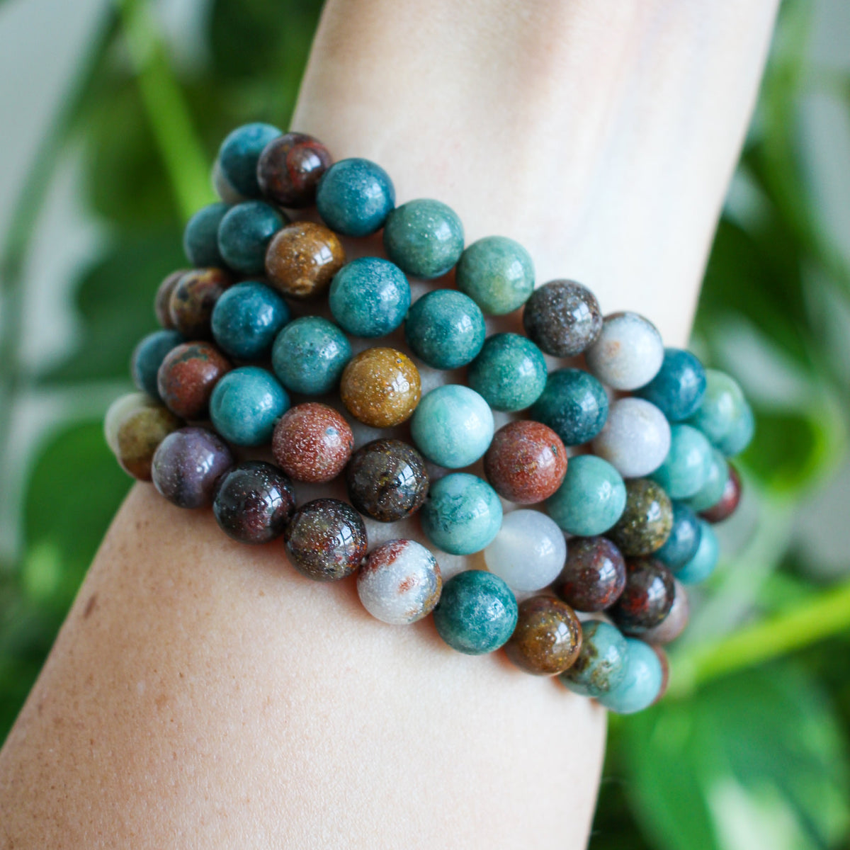 Blue earth clearance jasper stone bracelet