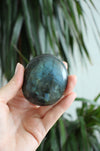 Large Blue Flash Labradorite Palm Stone. 23 Urban. Dubai Crystals.