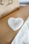 A beautiful white Selenite heart shaped bowl, perfect to store jewellery. Dubai crystals, 23 Urban 